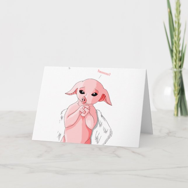 Wenn Schweine fliegen Karte (Vorderseite)