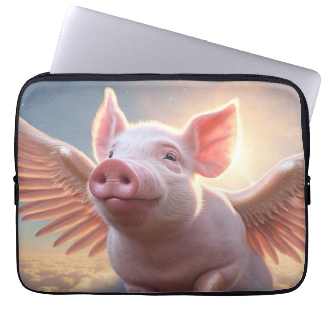 Wenn Schweine fliegen Laptopschutzhülle (Vorderseite)