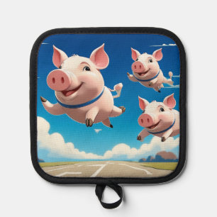 Wenn Schweine Fliegen Lustige Luftschweine Topflappen