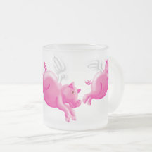 Wenn Schweine fliegen, rosa Schweine