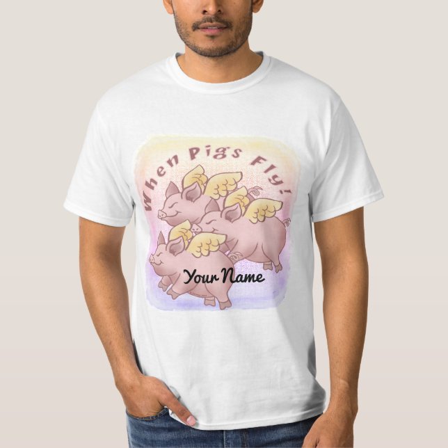 Wenn Schweine fliegen T-Shirt (Vorderseite)