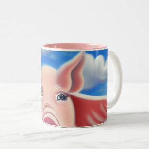 Wenn Schweine fliegen Zweifarbige Tasse