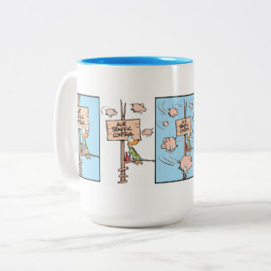 Wenn Schweine Fly Cartoon Kaffee Tasse
