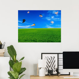 Wenn Schweine Fly Print Poster