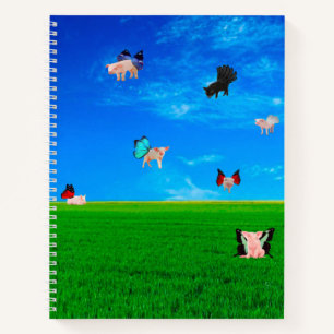 Wenn Schweine Fly Spiral Notebook Notizbuch