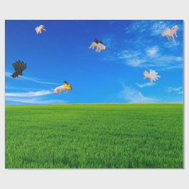 Wenn Schweine Fly Wrapping Papier Geschenkpapier