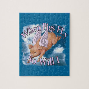 Wenn Schweine Größen des Puzzlespiels (2) fliegen Puzzle