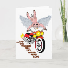 "Wenn Schweine" Gruß-Karte fliegen Karte