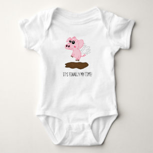 Wenn Schweine in das Jahr des Schweins fliegen Baby Strampler