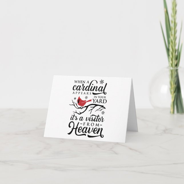 Wenn sich ein Kardinal in Ihrer Yard BLANK Card be Karte (Vorderseite)