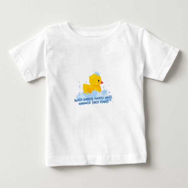 Wenn sich Gummientnahmen vereinen Baby T-shirt (Vorderseite)