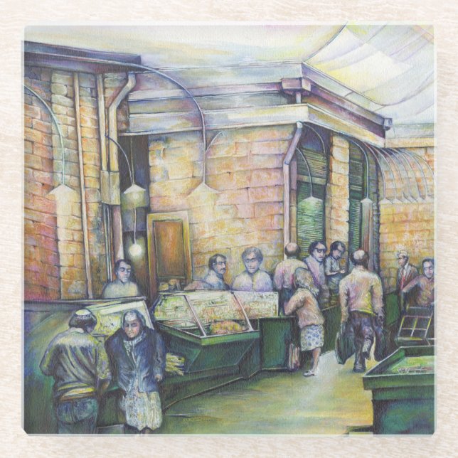 Wenn sich Kunst nicht bildet, dann wird Grace sie  Glasuntersetzer (Vorderseite)