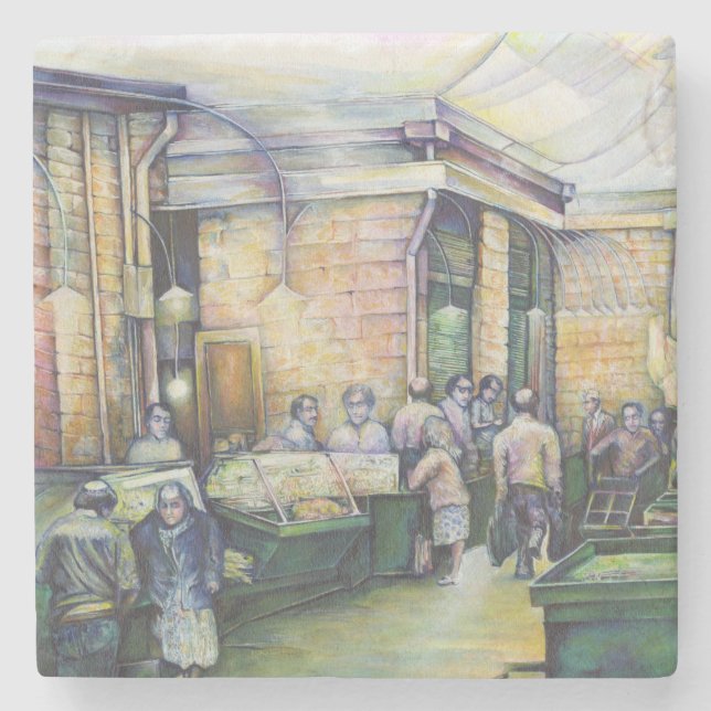 Wenn sich Kunst nicht bildet, dann wird Grace sie  Steinuntersetzer (Vorderseite)