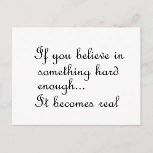 Wenn Sie an etwas Postkarte glauben