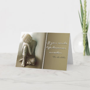 Wenn Sie… Buddha-Zitat-Gruß-Karte lächeln Karte