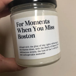 Wenn Sie das Boston-Candle-Label verpassen Quadratischer Aufkleber