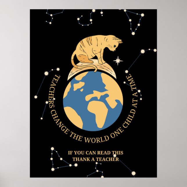 Wenn Sie das lesen können, danke ein Lehrer Poster (Vorne)