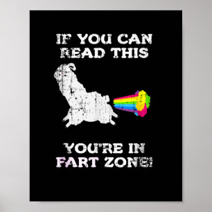 Wenn Sie das lesen können Sie in der Furz Zone lus Poster
