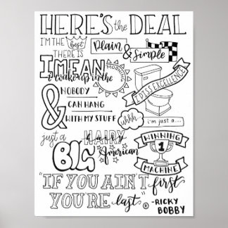 Wenn Sie die erste Person als Letztes erreichen Poster