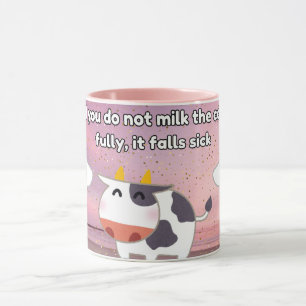 wenn Sie die Kuh nicht vollständig melken, Tasse