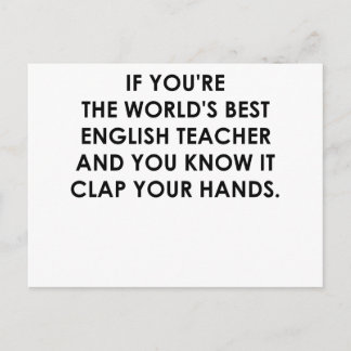 WENN SIE DIE WELTBESTE ENGLISCHE LEHRER.png SIND Postkarte