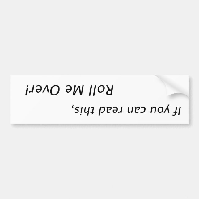 Wenn Sie diese Rolle vorbei lesen können ich! Autoaufkleber (Vorne)