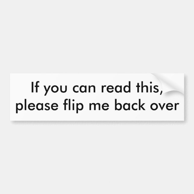 Wenn Sie dieses lesen können, drehen Sie mich Autoaufkleber (Vorne)