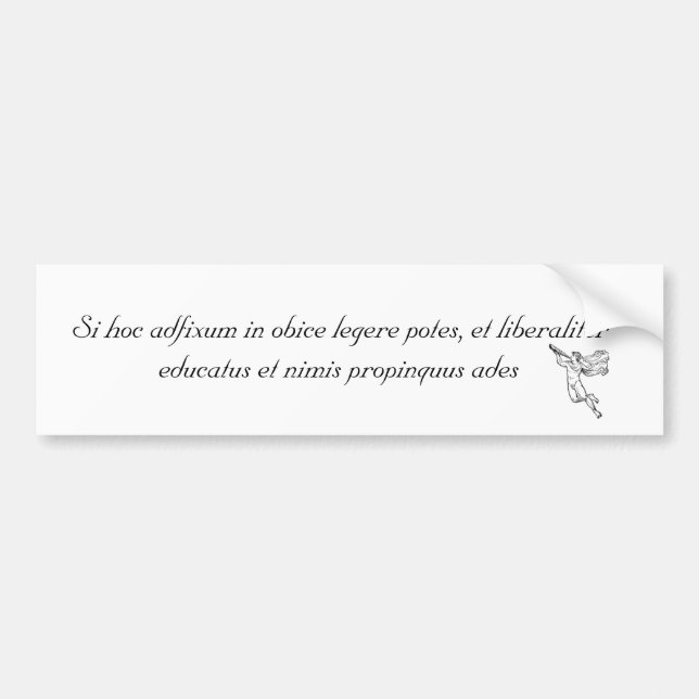 Wenn Sie dieses lesen können… Lateinisch Autoaufkleber (Vorne)