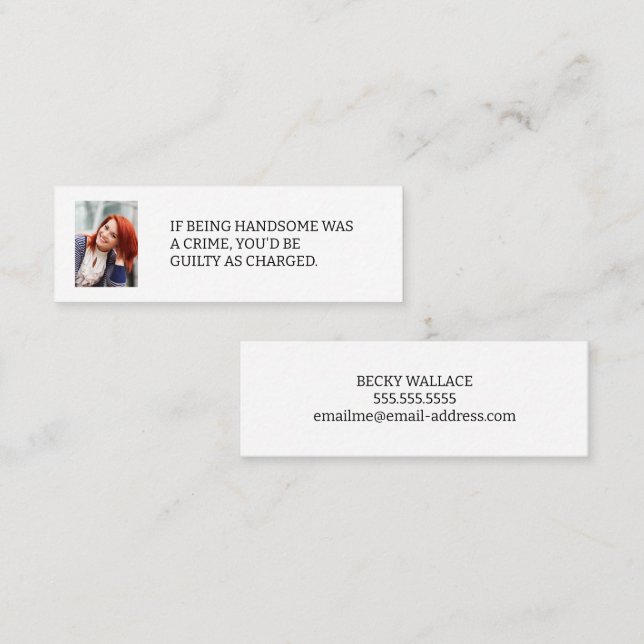 Wenn Sie ein ausführliches Foto sind, das die Rufk Mini Visitenkarte (Vorne/Hinten)