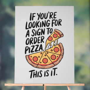 Wenn Sie ein Sign to Order Pizza suchen Acrylschild