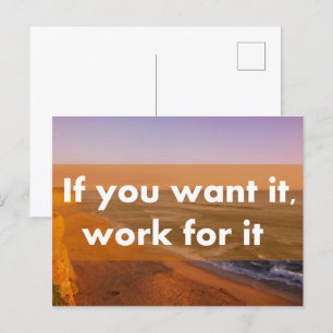 Wenn Sie es gewollt haben, funktioniert es Postkarte