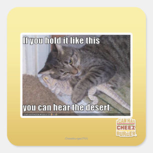 Wenn Sie es so halten Quadratischer Aufkleber