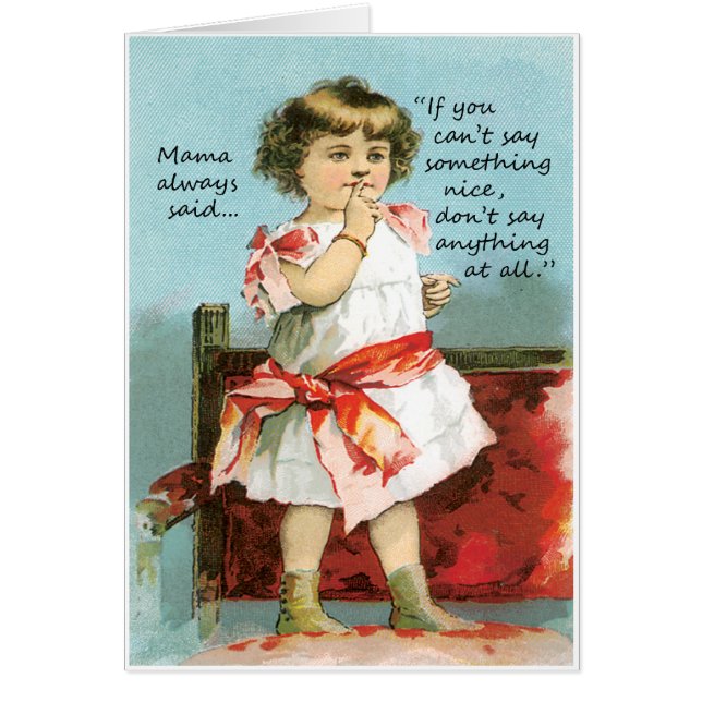 Wenn Sie etwas nicht sagen können Nizza leere (Vorne)