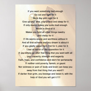 Wenn Sie etwas wollen, das genug schlecht ist - Poster