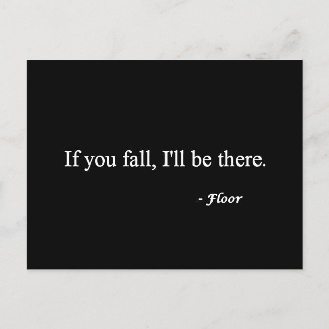 WENN SIE FALLEN, GIBT ES HIER FARBENE SPASS-LAGEN POSTKARTE (Vorderseite)