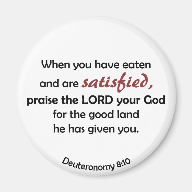 Wenn Sie gegessen haben (heller Hintergrund) Magnet (Vorne)