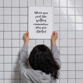 Wenn Sie gerne aufhören, trainieren Sie Gymnastikw Poster