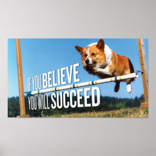 Wenn Sie glauben, dass Sie Motivation Poster erfol