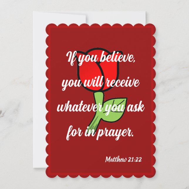 Wenn Sie glauben, erhalten Sie Matthew 21:22 Karte (Vorderseite)