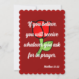 Wenn Sie glauben, erhalten Sie Matthew 21:22 Karte