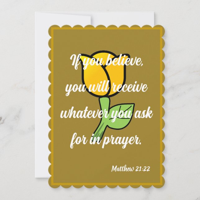 Wenn Sie glauben, erhalten Sie Matthew 21:22 Karte (Vorderseite)
