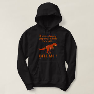 "WENN SIE GLÜCKLICH SEIEN HÄNDEN" lustiger Dinos Hoodie