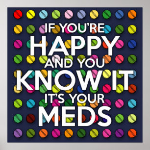 WENN SIE GLÜCKLICH SIND UND SIE ES WISSEN POSTER