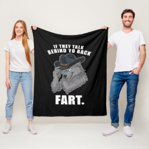 Wenn sie hinter deinem Rücken reden, furze lustige Fleecedecke