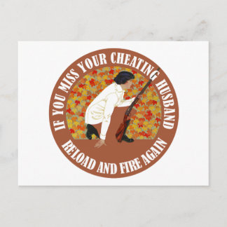 Wenn Sie Ihr Cheat Bündchen, Reload und Feuer verp Postkarte