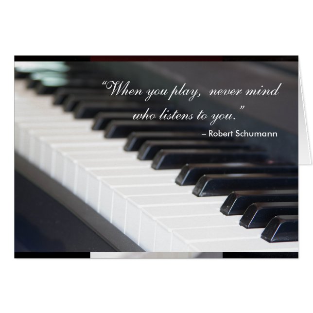 Wenn Sie Klavier-Karte spielen (Vorderseite (Horizontal))