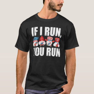 Wenn Sie laufen laufen Sie Fireworks Director USA T-Shirt