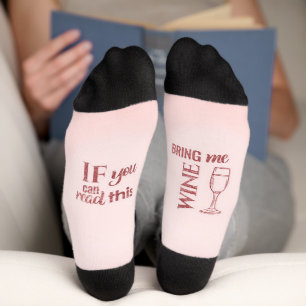 Wenn Sie lesen können, bringen Sie mir Wein - lust Socken