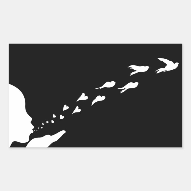 Wenn Sie Liebe etwas, Set es frei Rechteckiger Aufkleber (Vorderseite)