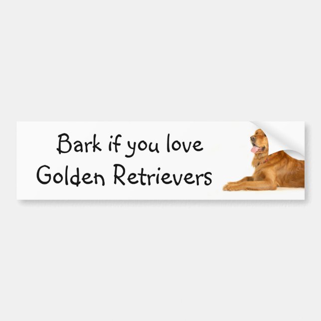 Wenn Sie Liebe Golden Retrievers Autoaufkleber (Vorne)